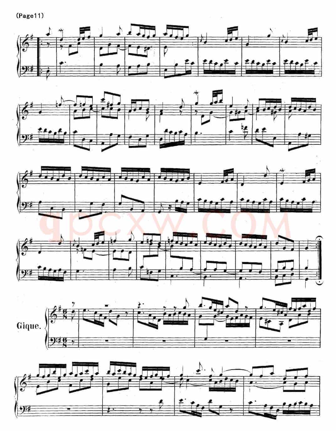 帕蒂塔6首德国组曲（No.5 G大调 巴赫 Partita G Major BWV 829）