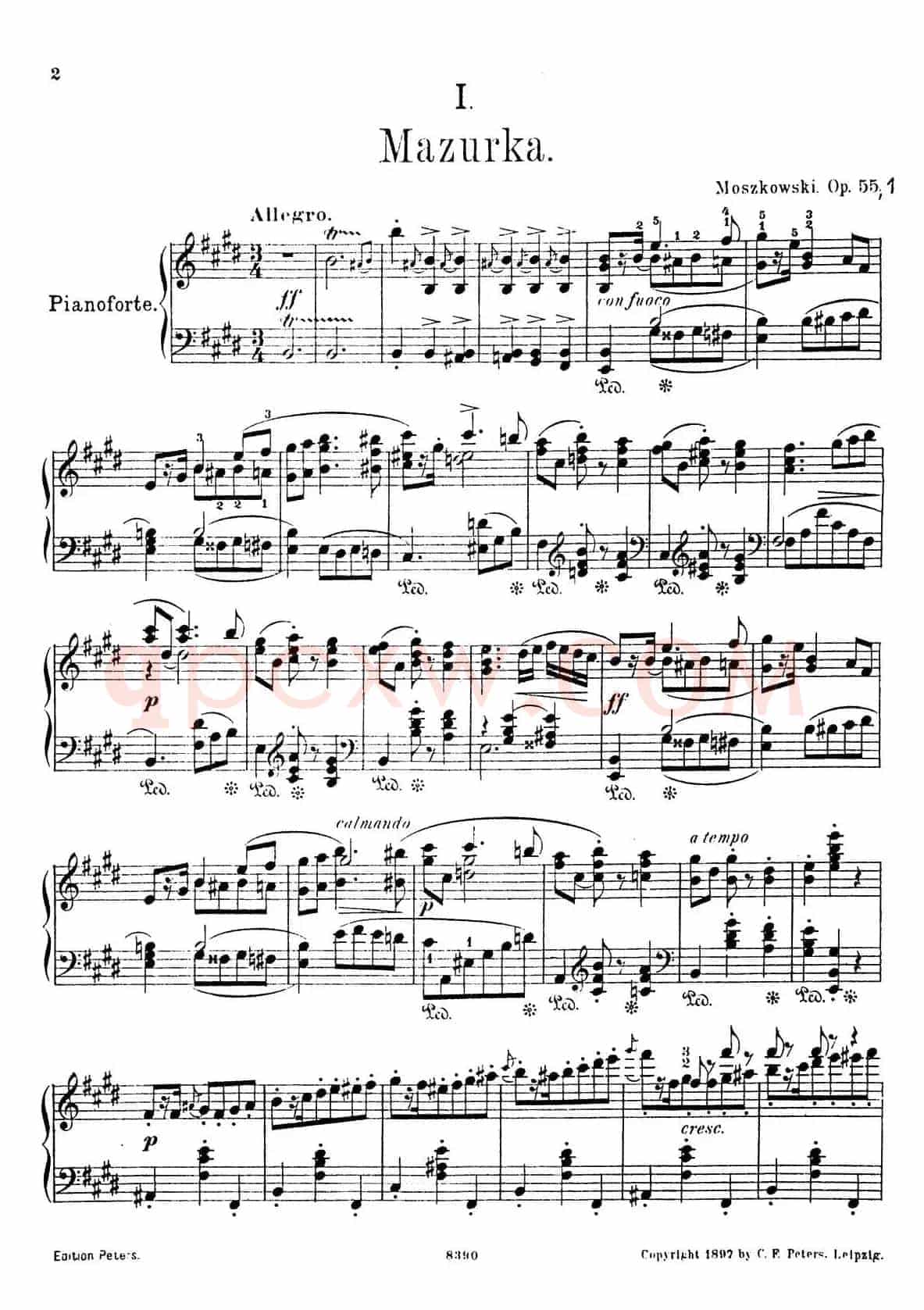 4首波兰民族舞曲 Op.55(Ⅰ)