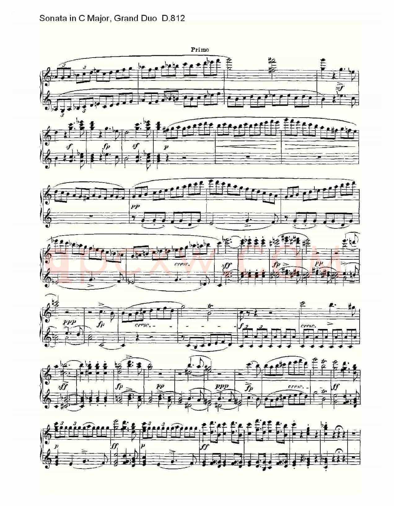 Sonata in C Major, Grand Duo D.812(C大调奏鸣曲,盛大的二重奏 )
