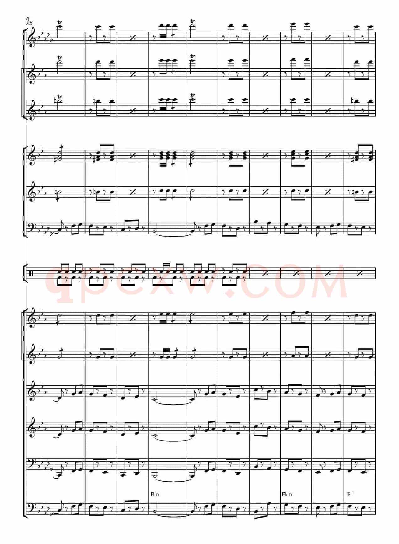 俄罗斯进行曲（marche-834）（合奏、俄罗斯原版谱）