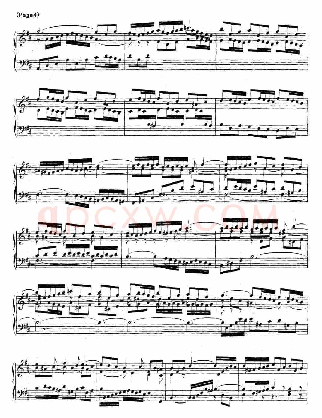 帕蒂塔6首德国组曲（No.4 D大调 巴赫 Partita D Major BWV 828）