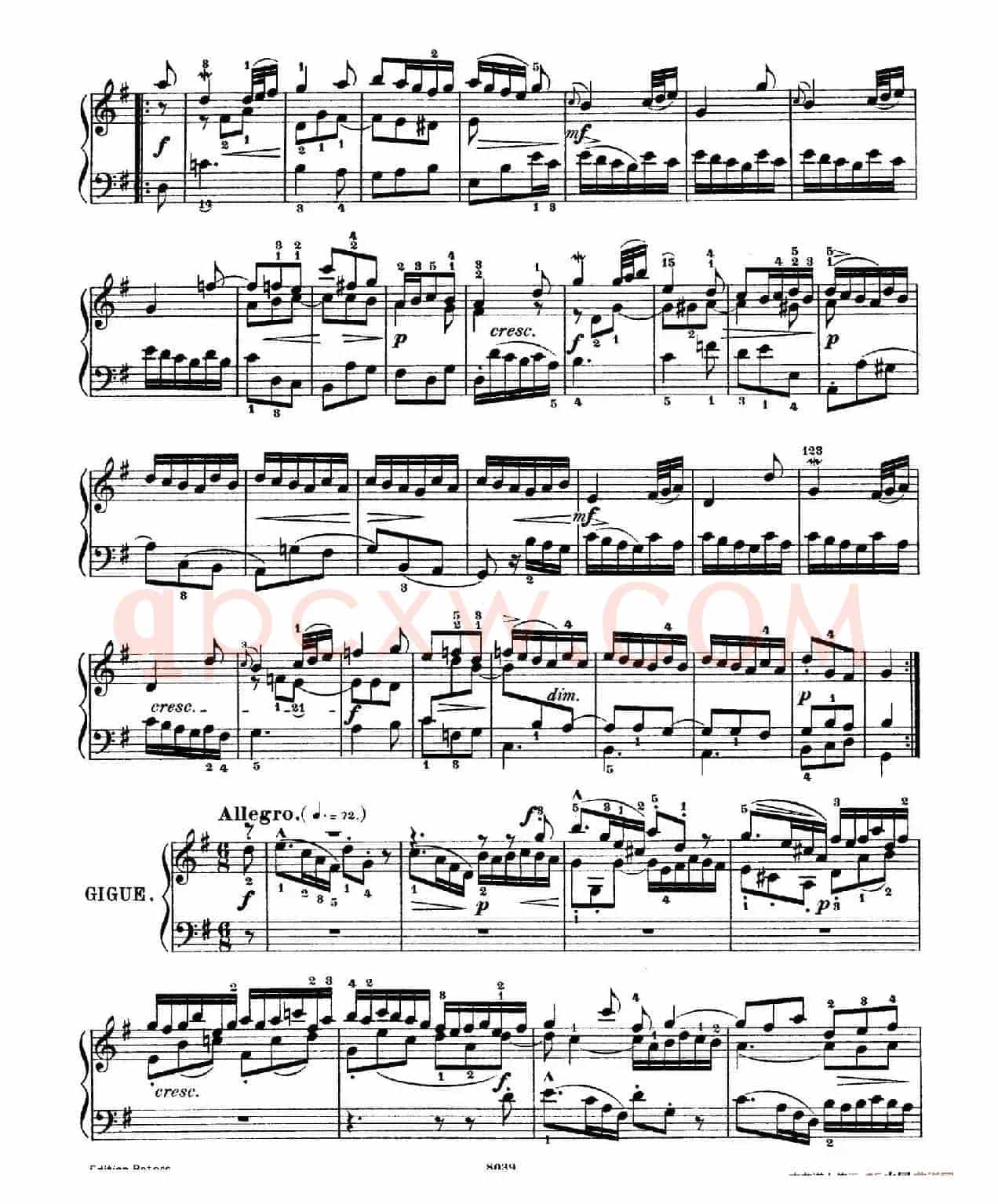 Six Partitas BWV 825-830(6首帕蒂塔·5)