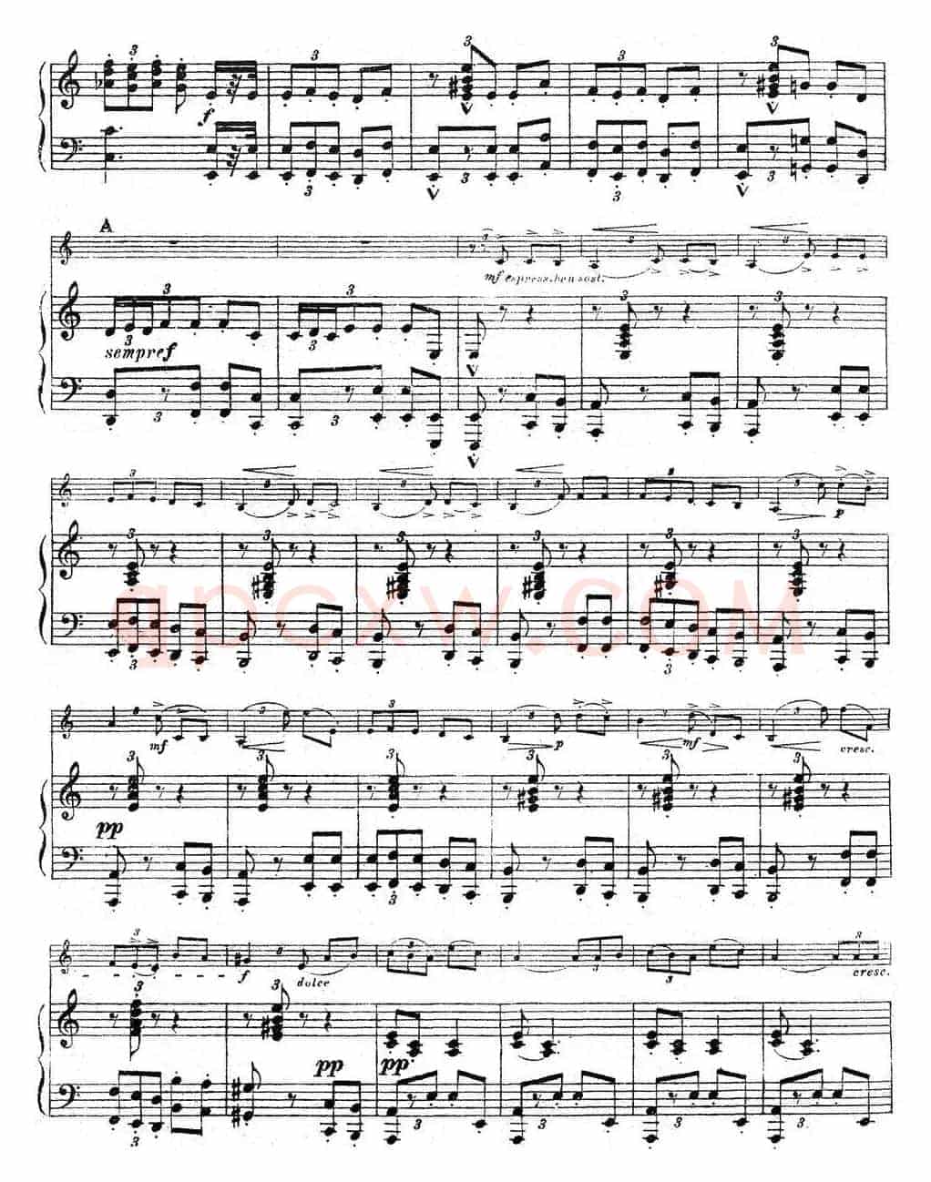 Symphonie EspagnoleOp.21，No.3（西班牙交响曲）（小提琴+钢琴伴奏）