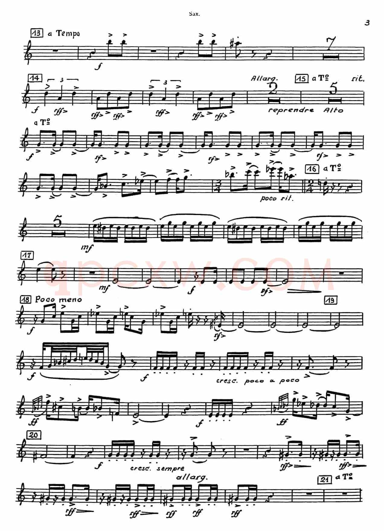 Nonetto（中音萨克斯分谱）