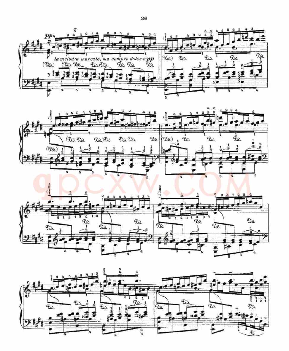 肖邦《练习曲》Fr.Chopin No 2-1