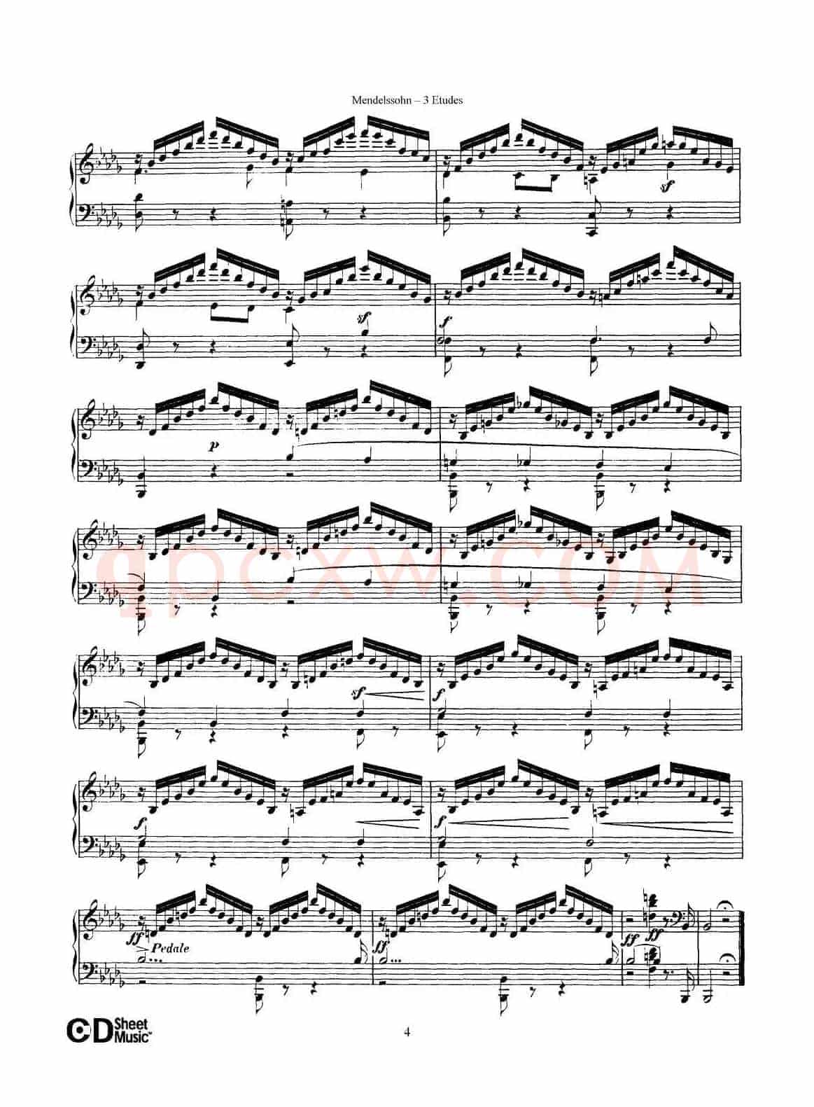 3 Etudes Op.104b（3首练习曲·1）