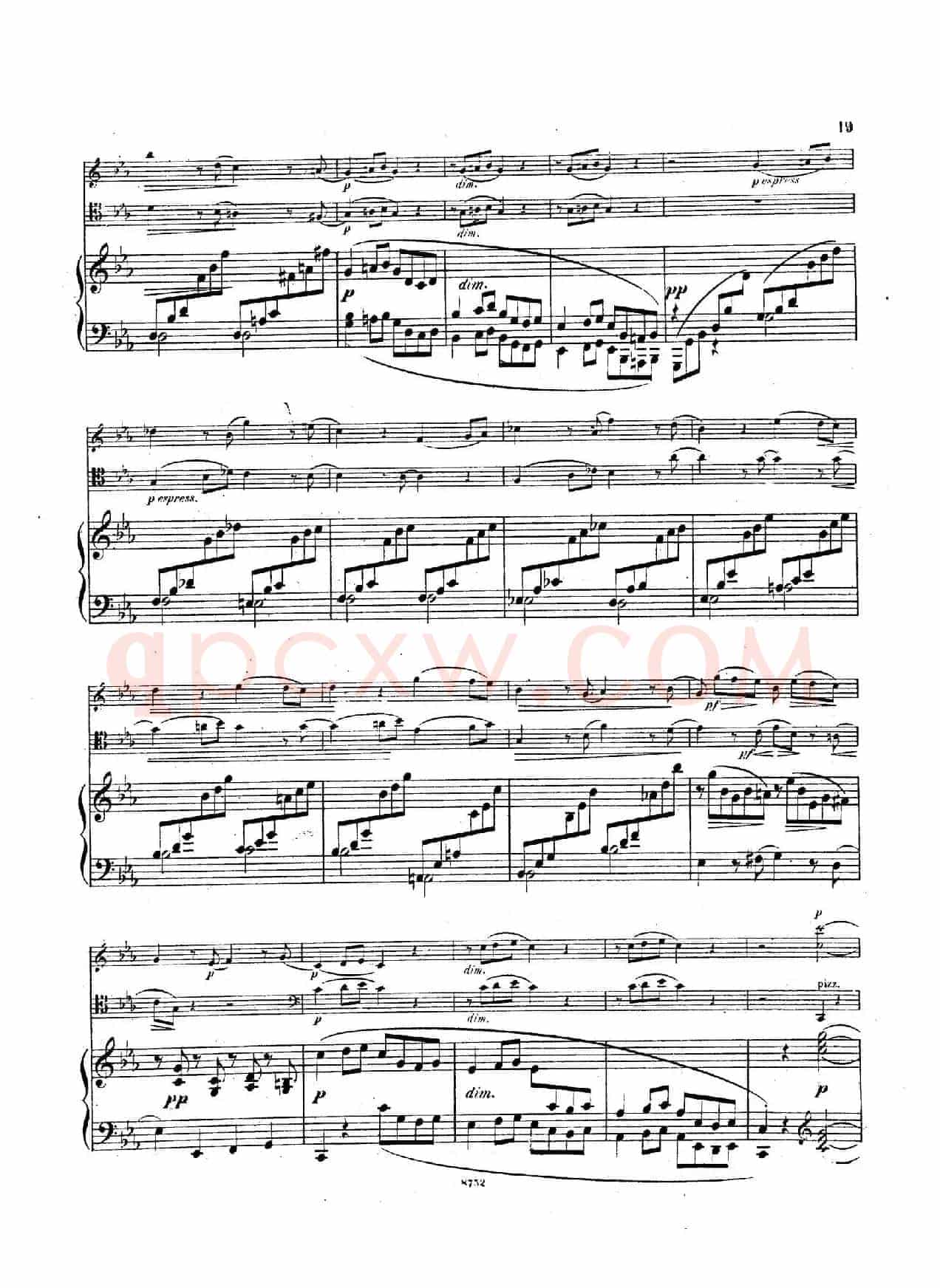 Piano Trio No.3 in c Minor Op.101(c小调第三钢琴三重奏)