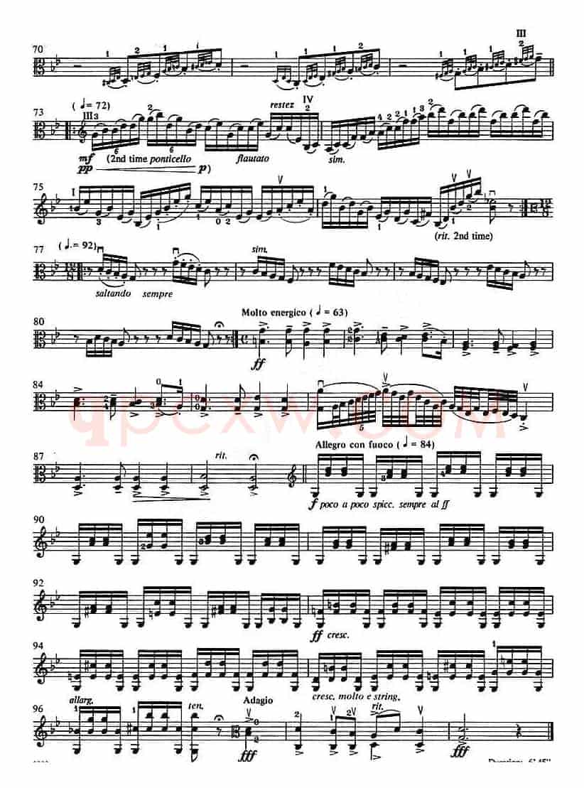 Passacaglia（帕萨卡利亚）（二重奏中提琴分谱）