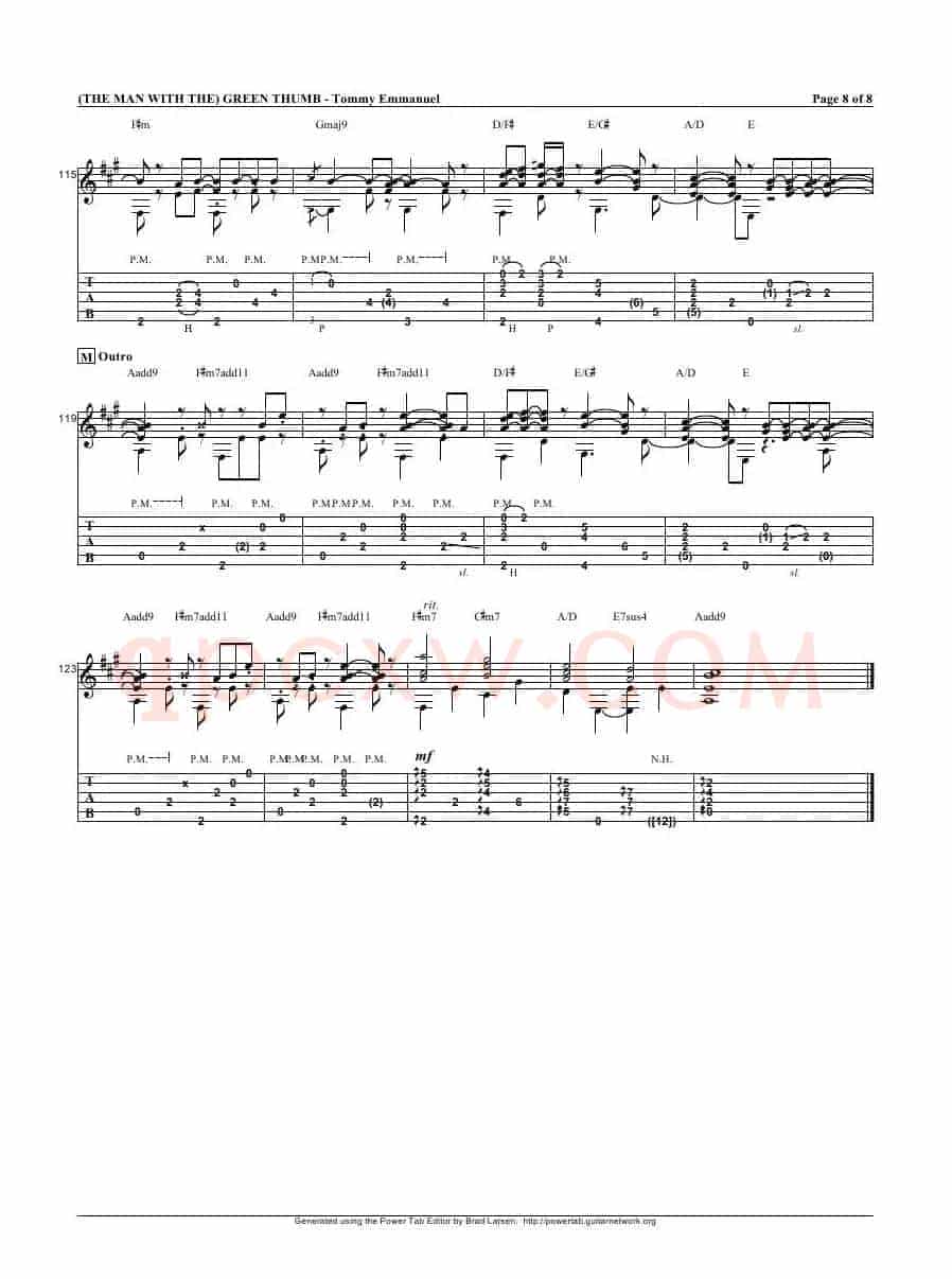 tommy emmanuel：the man with the green thumb（指弹吉它）