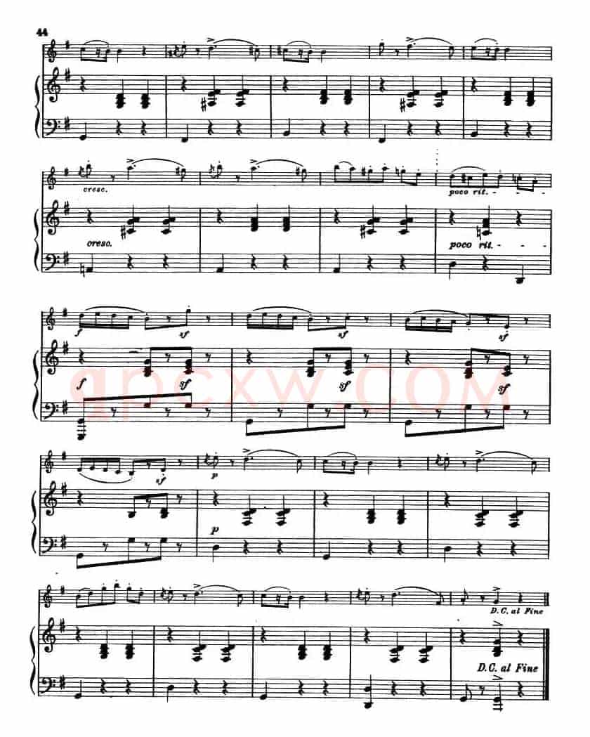 MAZURKA RUSSE（玛祖卡鲁塞）（小提琴+钢琴伴奏）