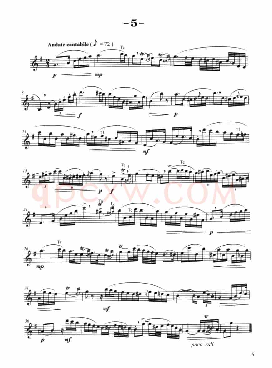 菲林萨克斯管练习曲（5）