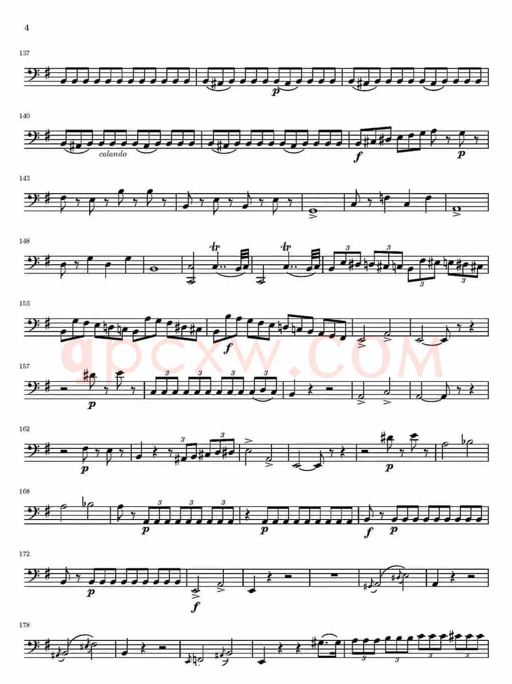 String Quartet nr.18 in E minor（E小调弦乐四重奏）（大提琴分谱）