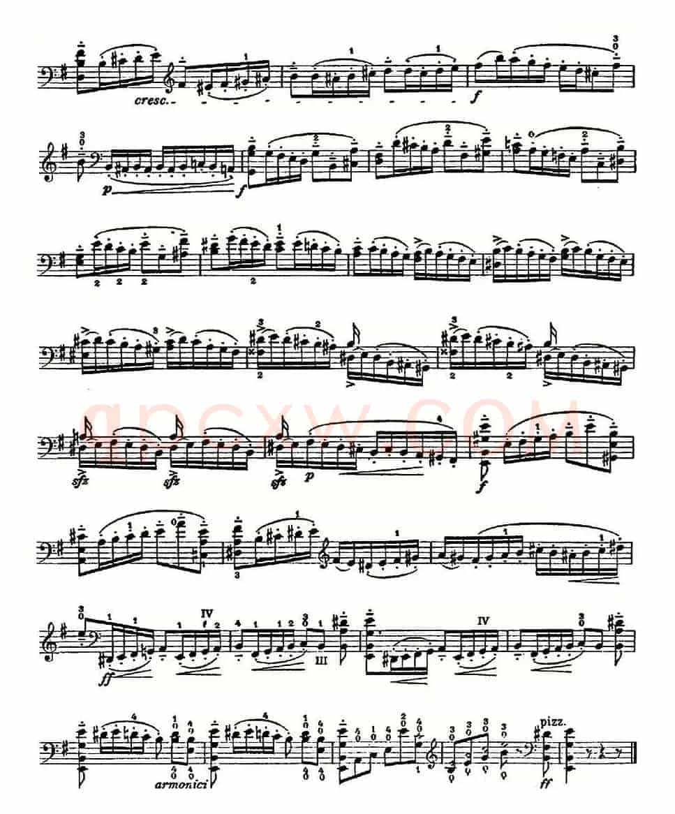 A. Piatti 12 Caprice Op.25（皮阿蒂 12首大提琴随想曲) 第十二）