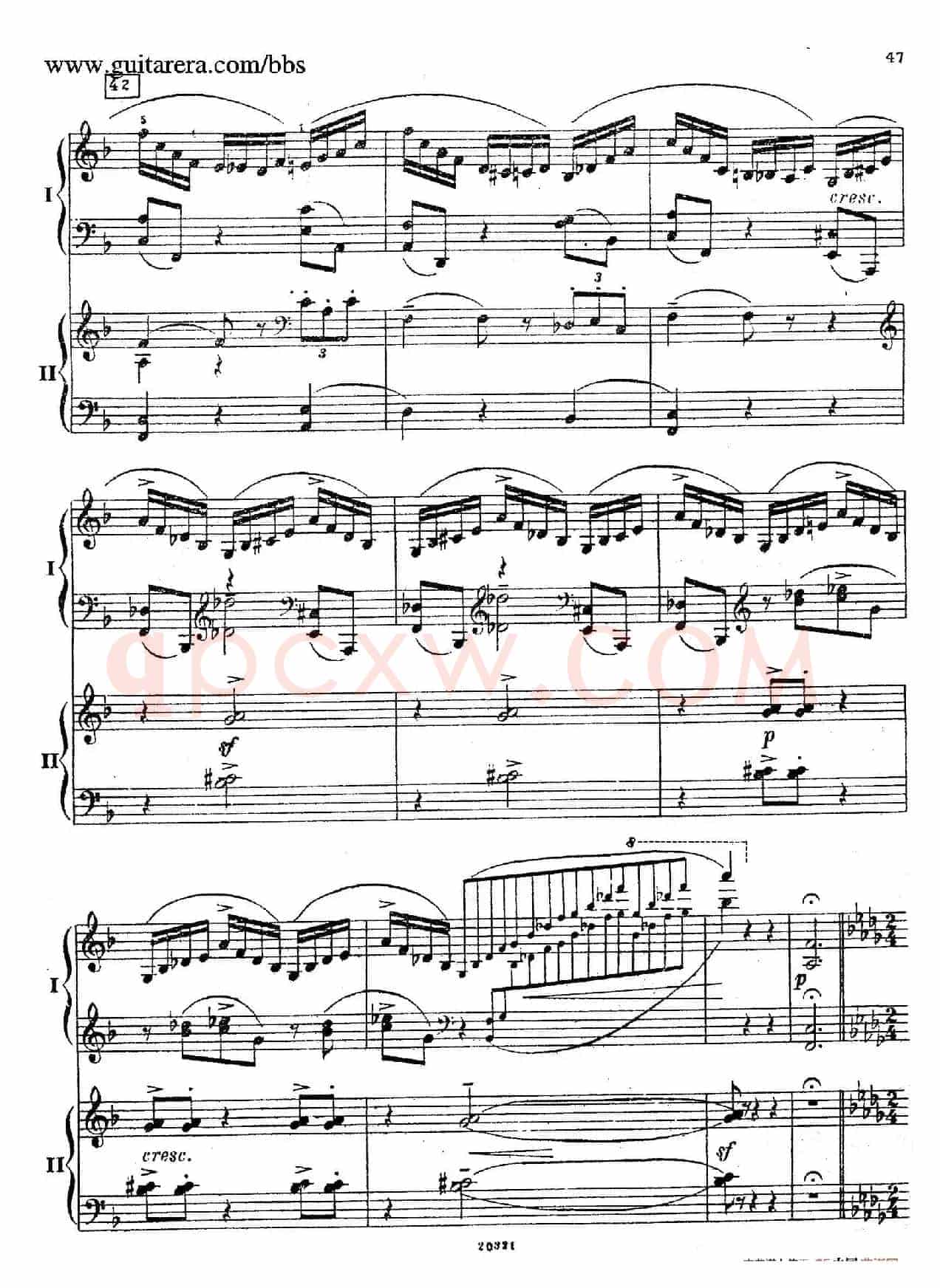 Rhapsody On A Theme Of Paganini Op.43(帕格尼尼主题狂想曲·双钢琴)(P41——60)
