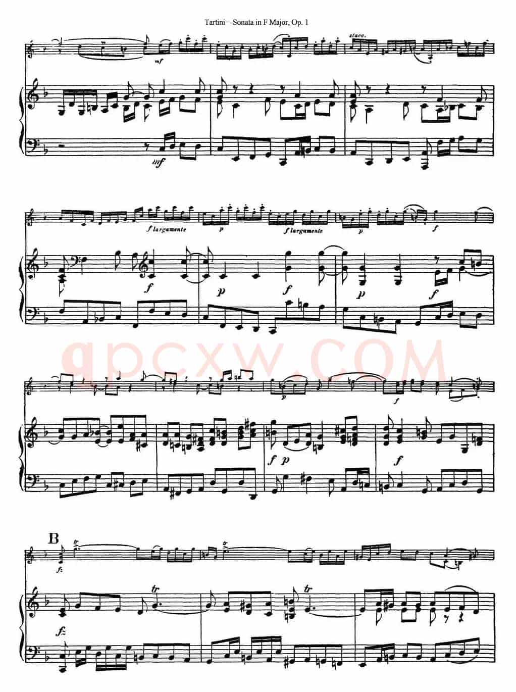 Violin Sonata in F Major Op.1（小提琴+钢琴伴奏）