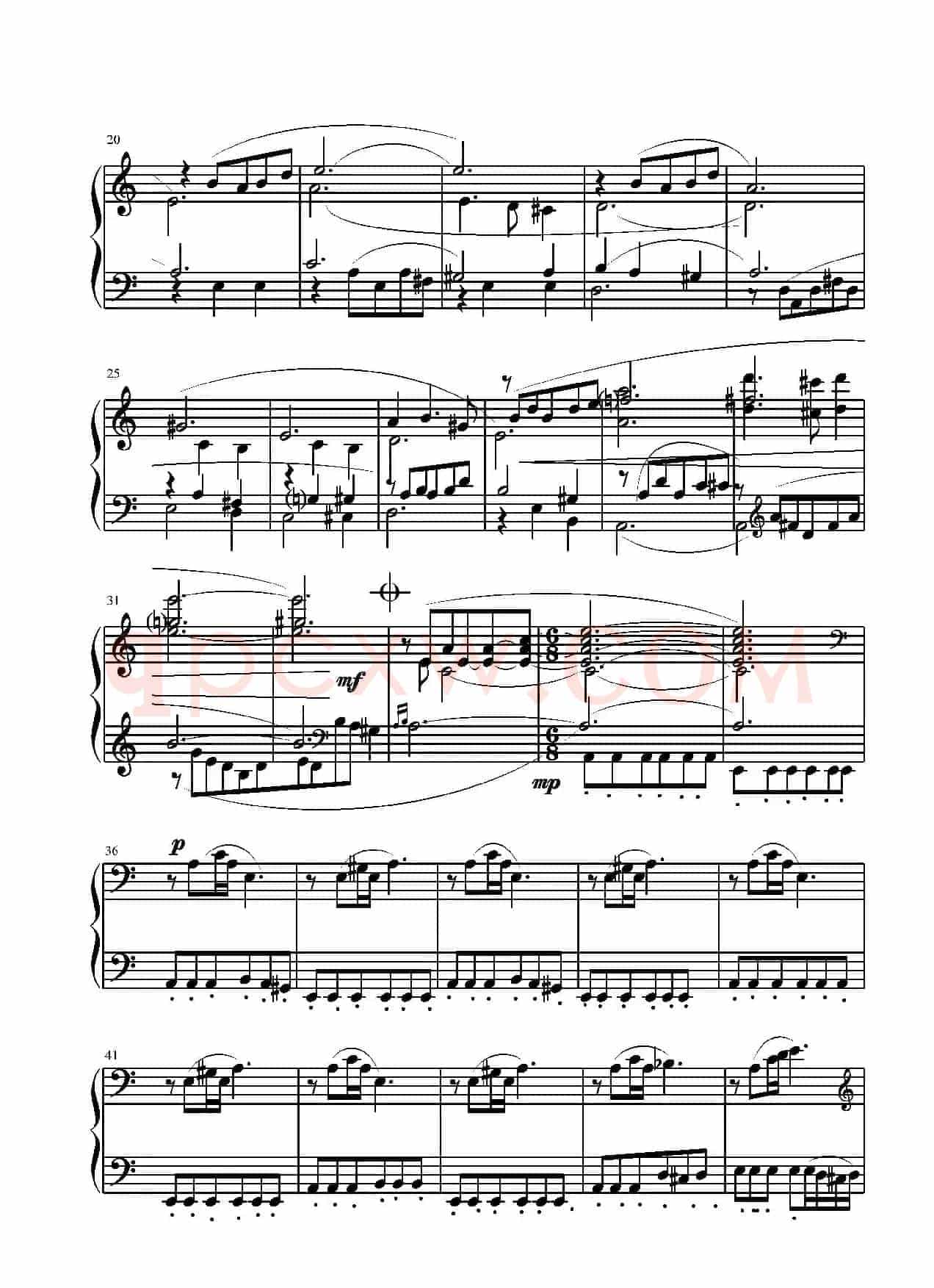 第二钢琴奏鸣曲（第二乐章）