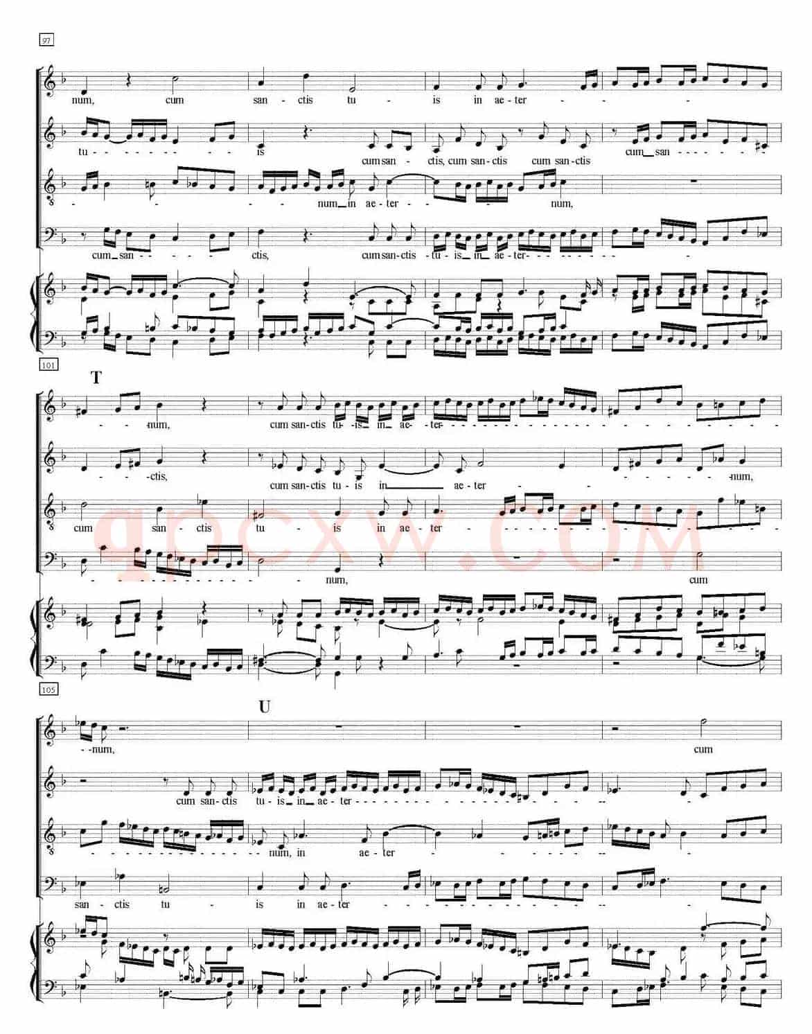 N°12 Agnus Dei（萨克斯四重奏+钢琴伴奏）