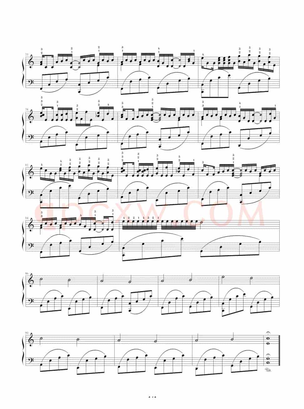 卡农 — George Winston版（附指法）