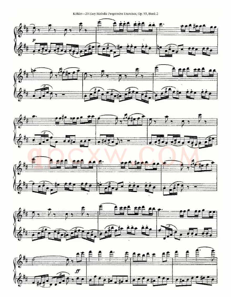 柯勒练习曲作品93号（二）