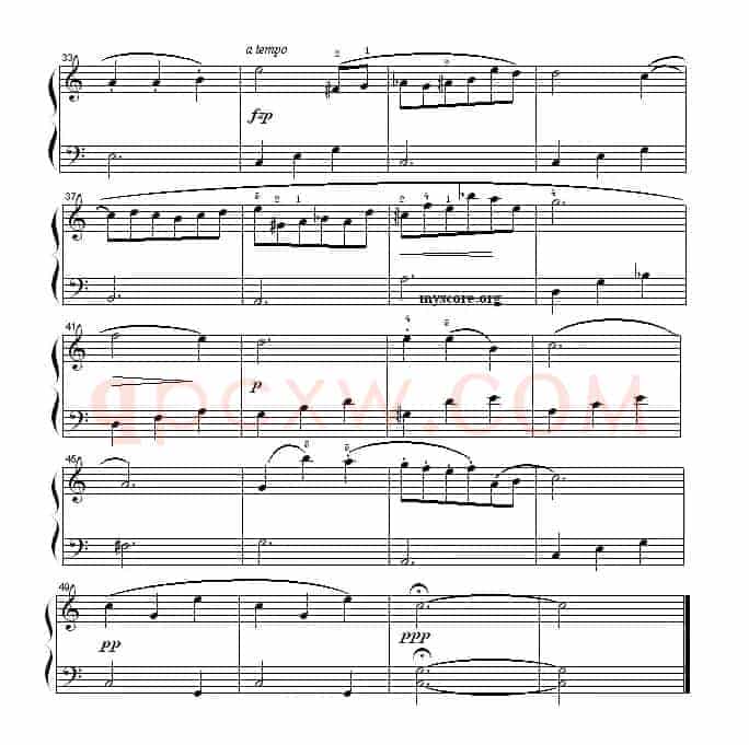 肖邦钢琴小曲：夜曲第二首