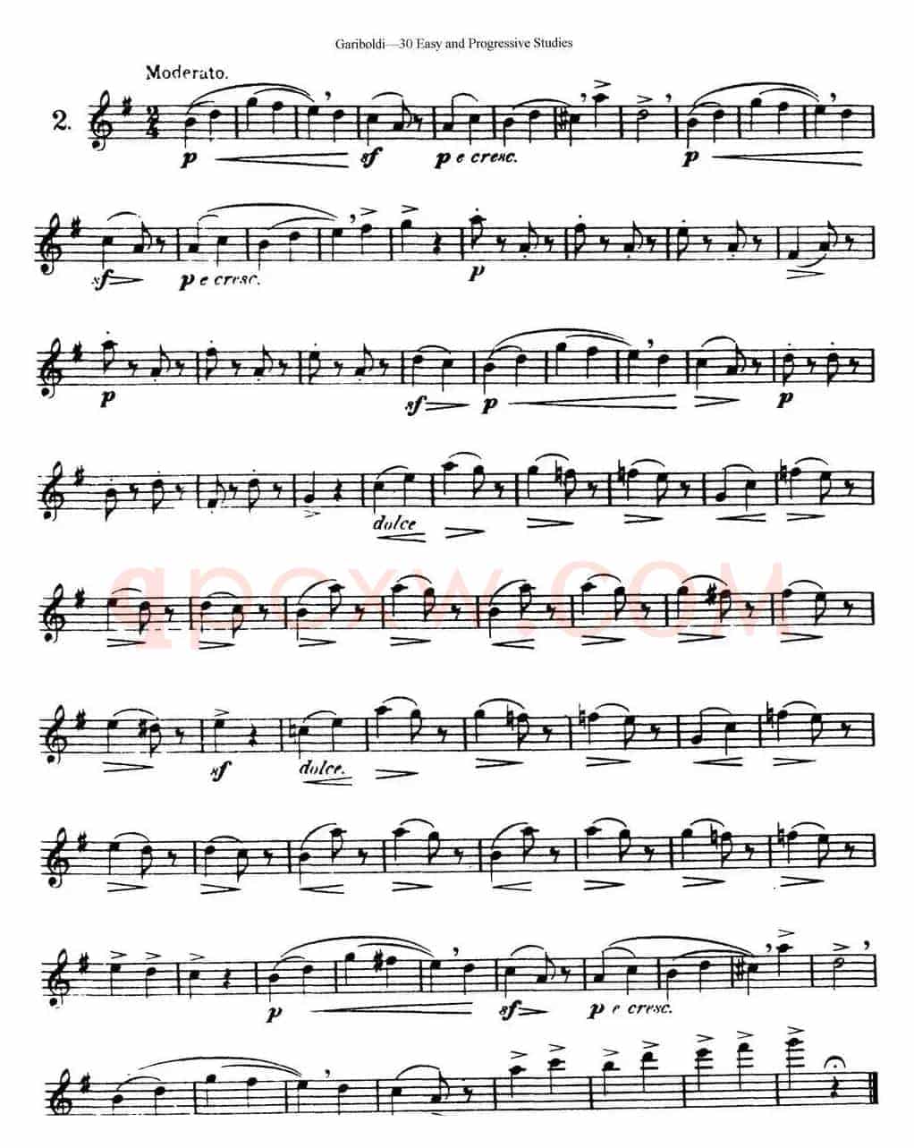 三十首基础及提高练习曲（NO.2）
