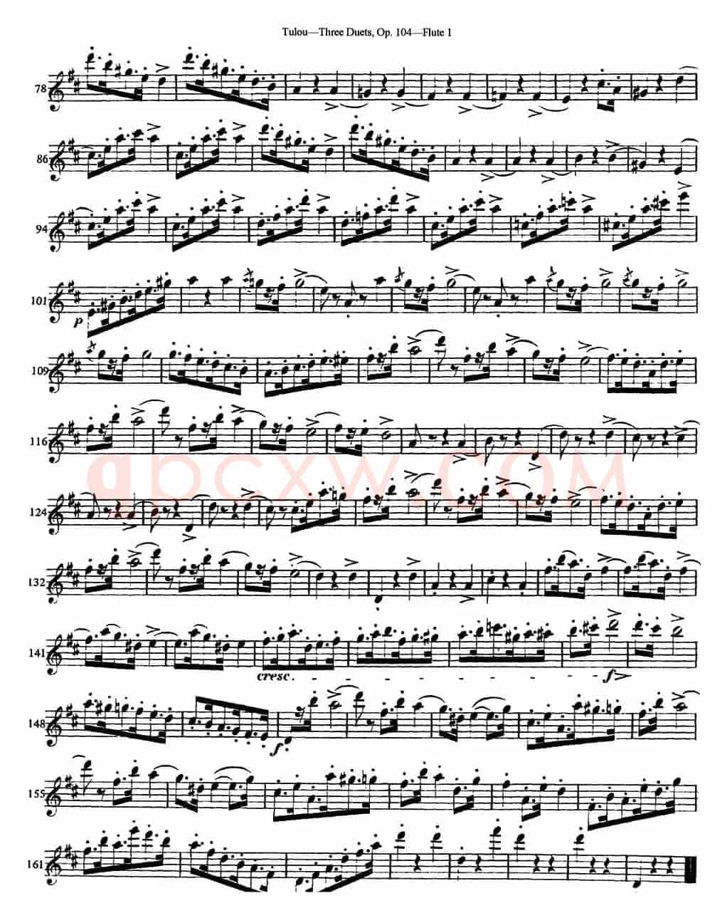 图露三首长笛简易重奏曲Op.104（Flute 1）（NO.2）