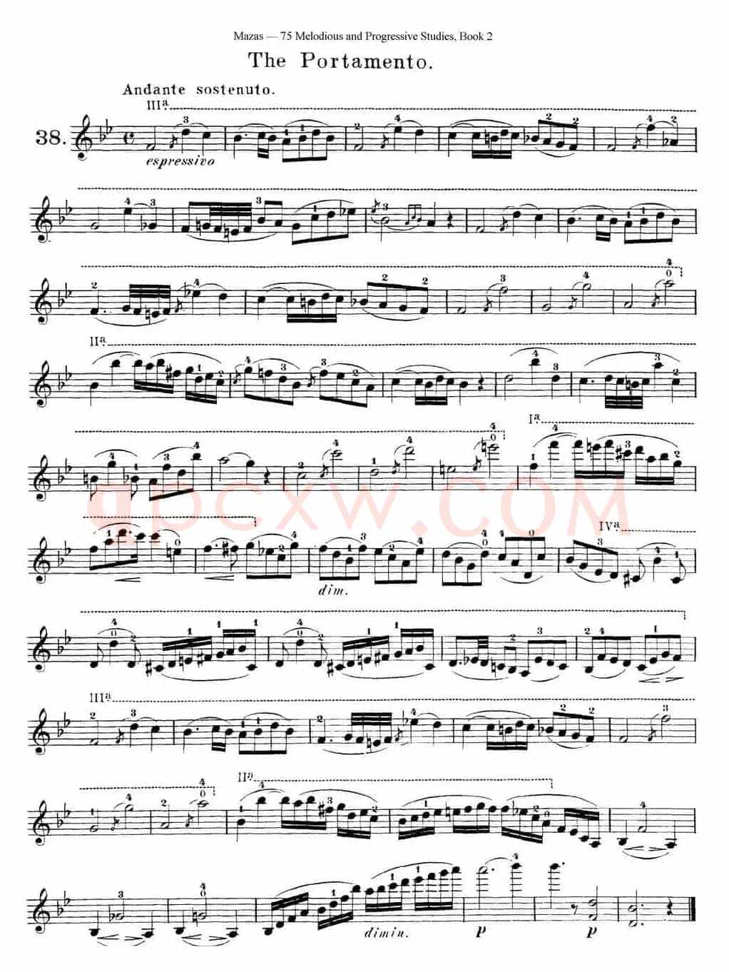 马扎斯小提琴练习曲 Op.36 第二册 华丽练习曲（38）
