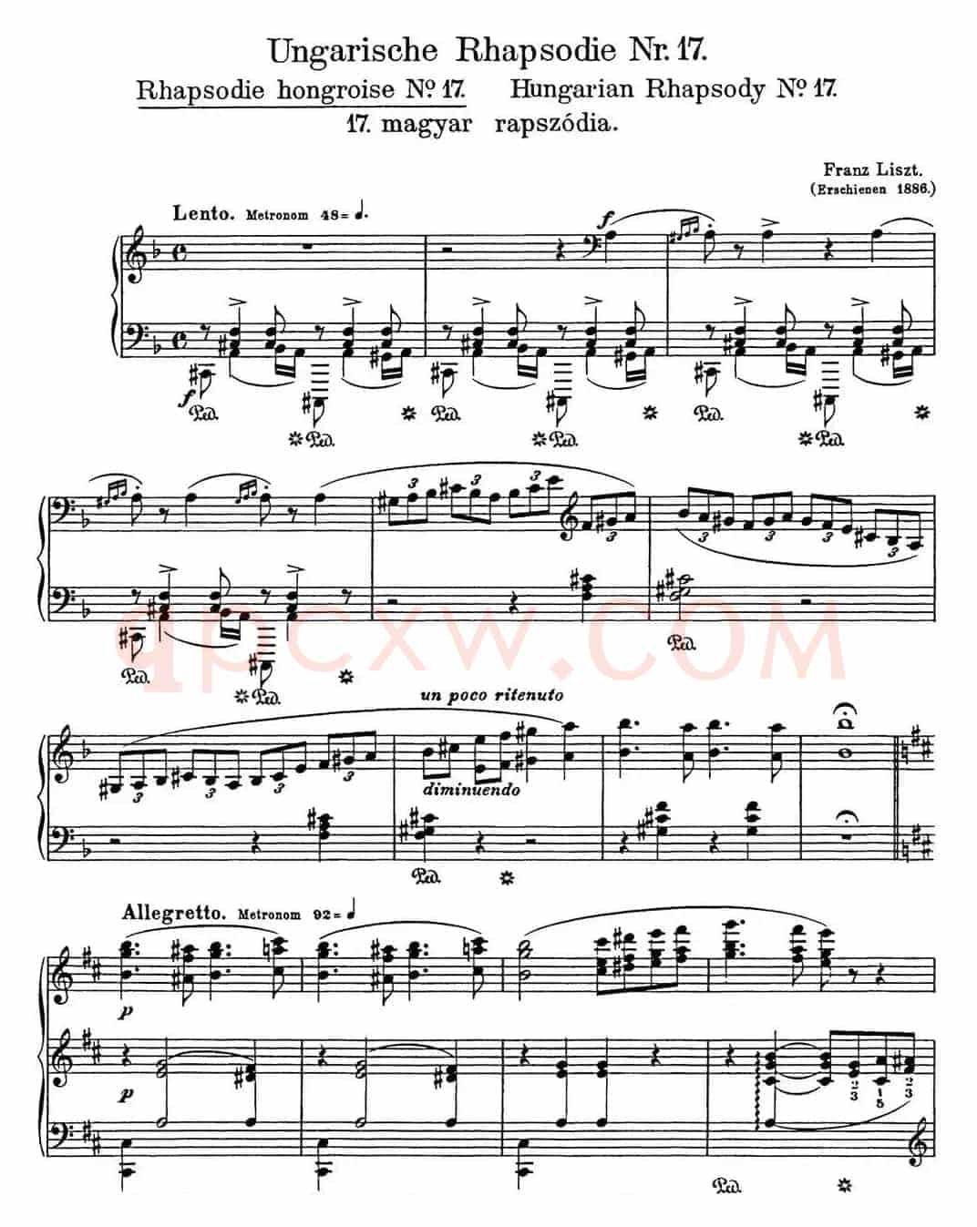 李斯特 匈牙利狂想曲CD Hungarian Rhapsodies S.244 No.17