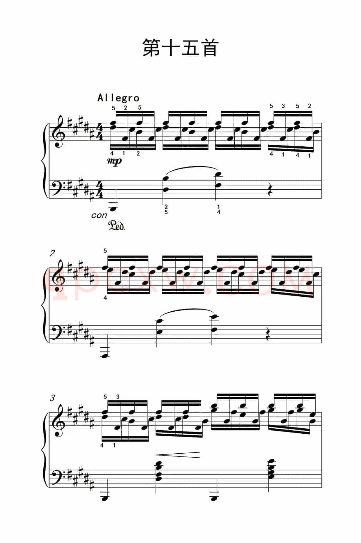 莫什科夫斯基 钢琴练习曲（第十五首）