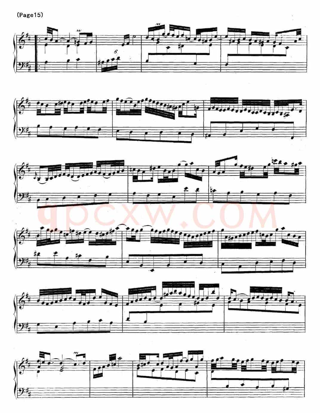 帕蒂塔6首德国组曲（No.4 D大调 巴赫 Partita D Major BWV 828）