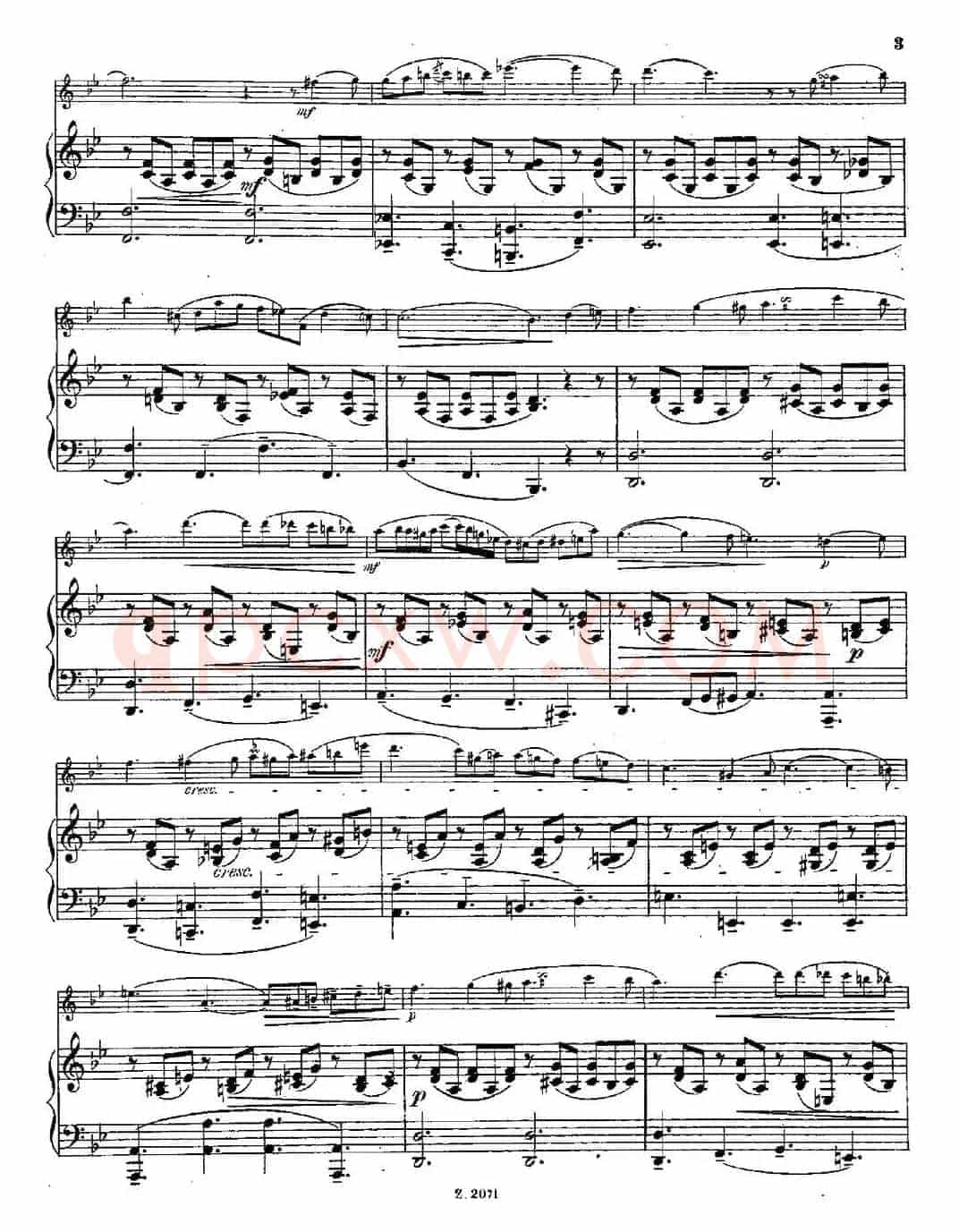 Notturno（Op.55 No.3）（长笛+钢琴伴奏）