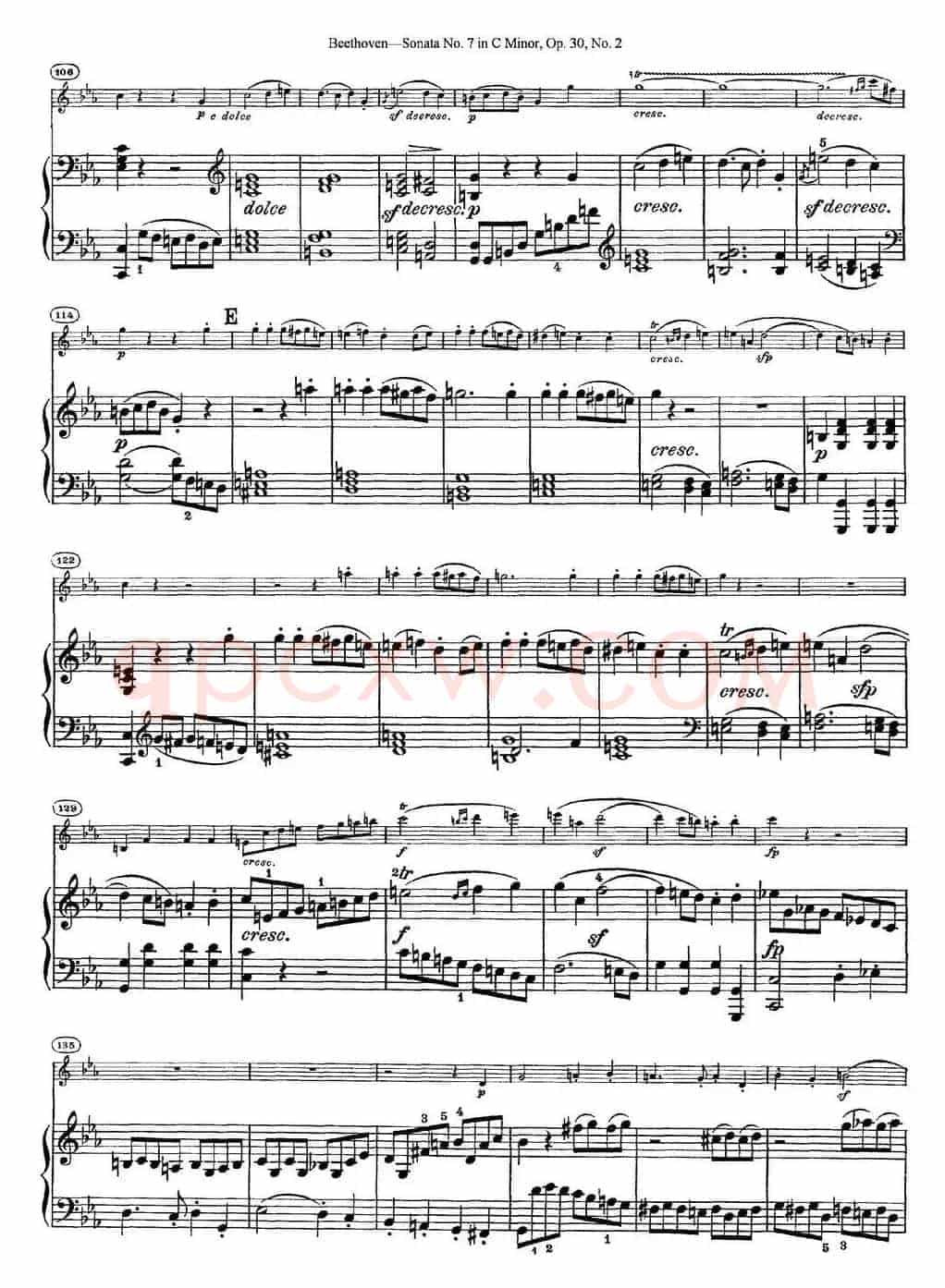 Violin Sonata No.7 in C Minor Op.30 No.2（小提琴+钢琴伴奏）