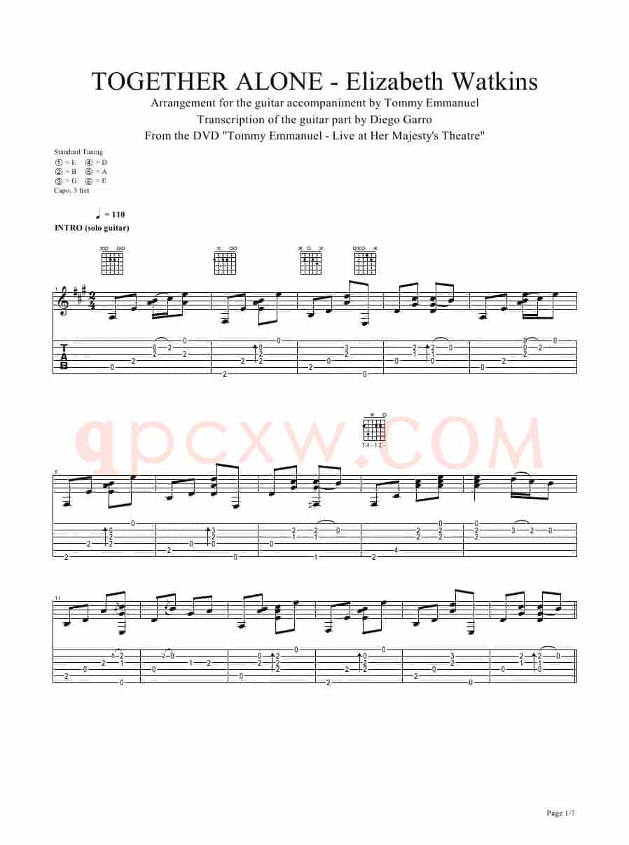 tommy emmanuel：together alone（指弹吉它）