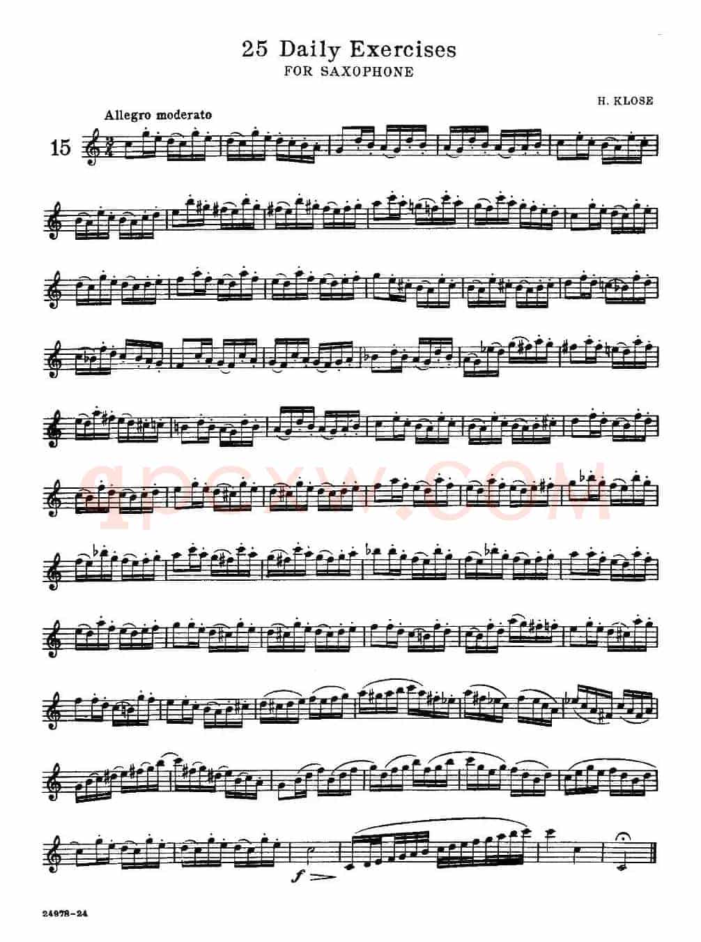 klose - 25首萨克斯练习曲（15）