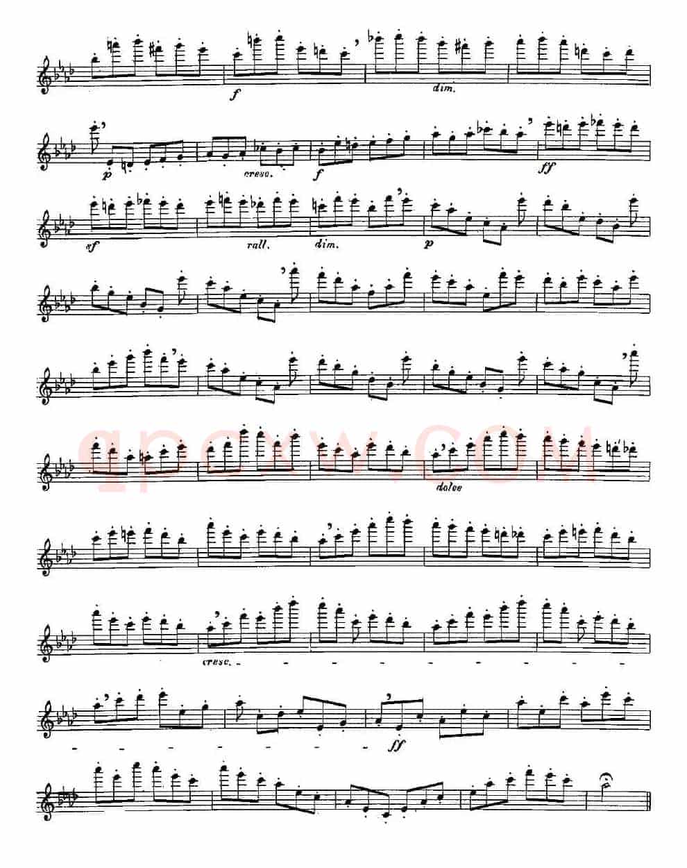 Moyse - 25 Studies after Czerny flute 之20（25首改编自车尔尼作品的练习曲）