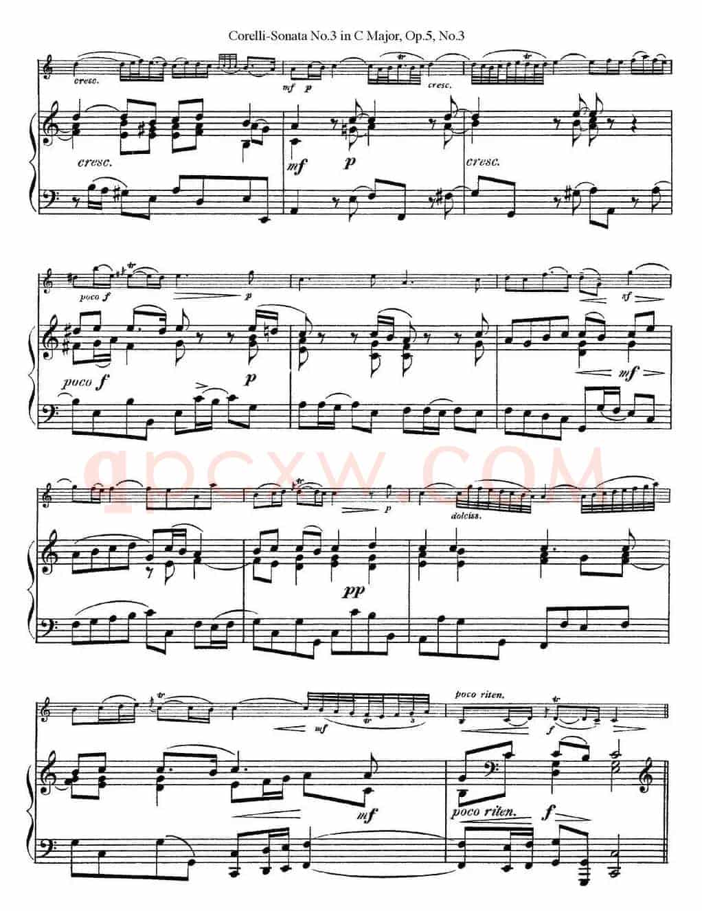 Sonata No.3 in C MajorOp.5 No.3（小提琴+钢琴伴奏）