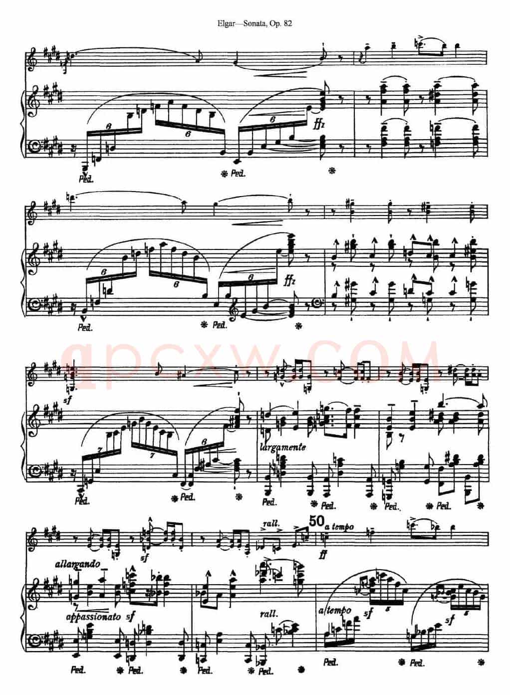 Violin Sonata Op.82（小提琴+钢琴伴奏）