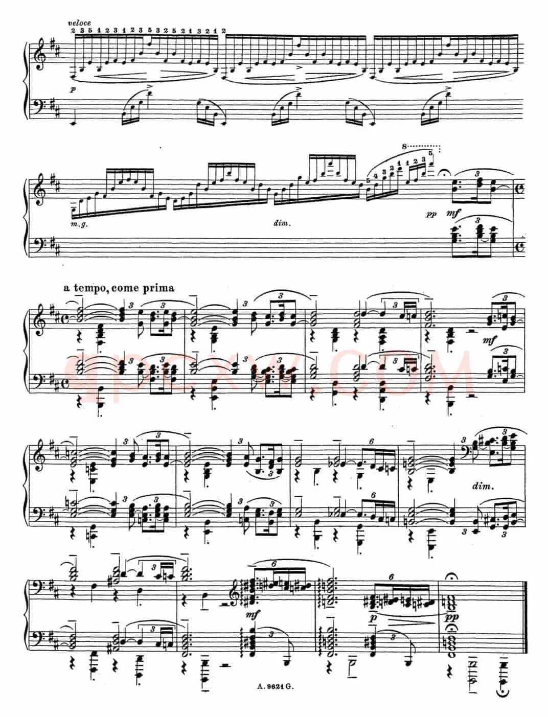 拉赫玛尼诺夫 钢琴前奏曲21 B小调 Op.32 No.10