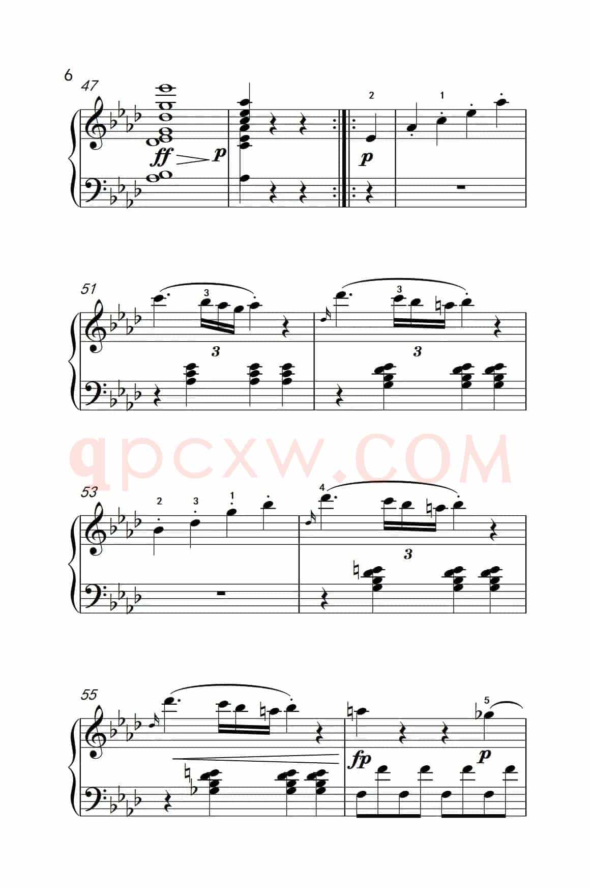奏鸣曲 Opus 2 Nr.1 第一乐章（贝多芬奏鸣曲集 1）