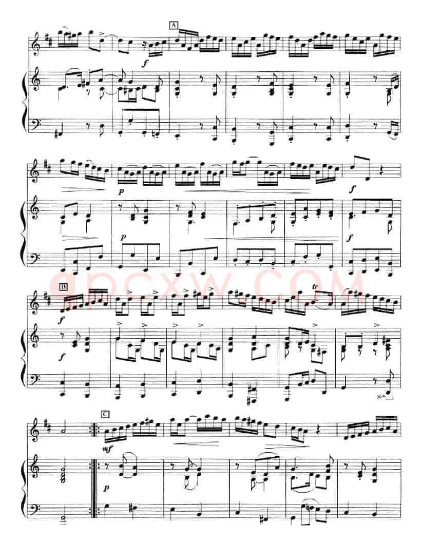 奏鸣曲第六首（小号+钢琴伴奏）