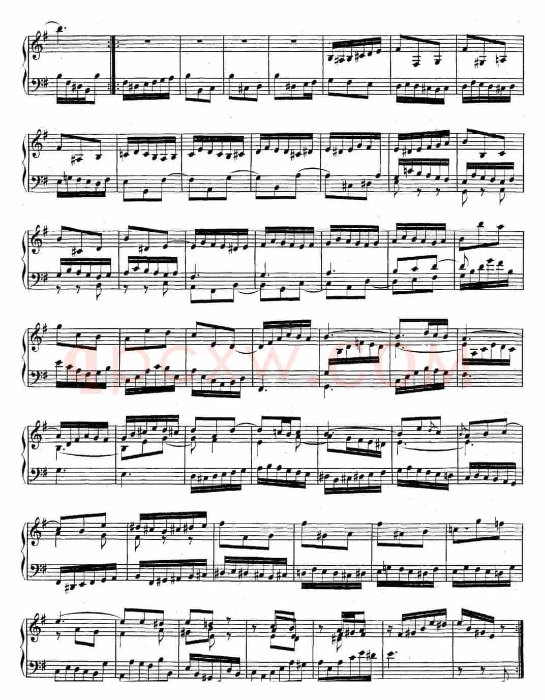 英国组曲No.5 巴赫 e小调 5th Suite BWV 810