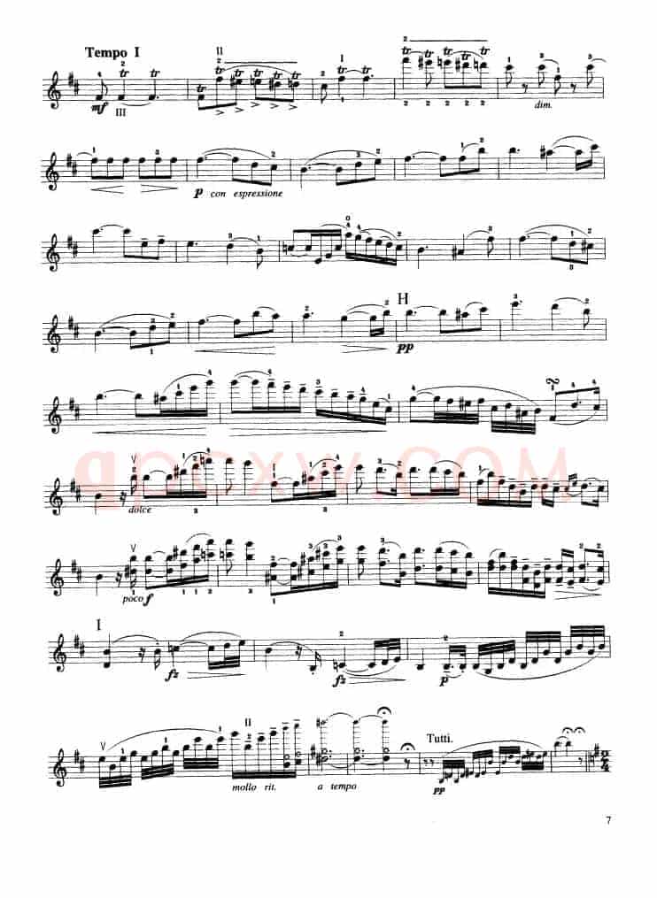 第七协奏曲Op.76（小提琴分谱）