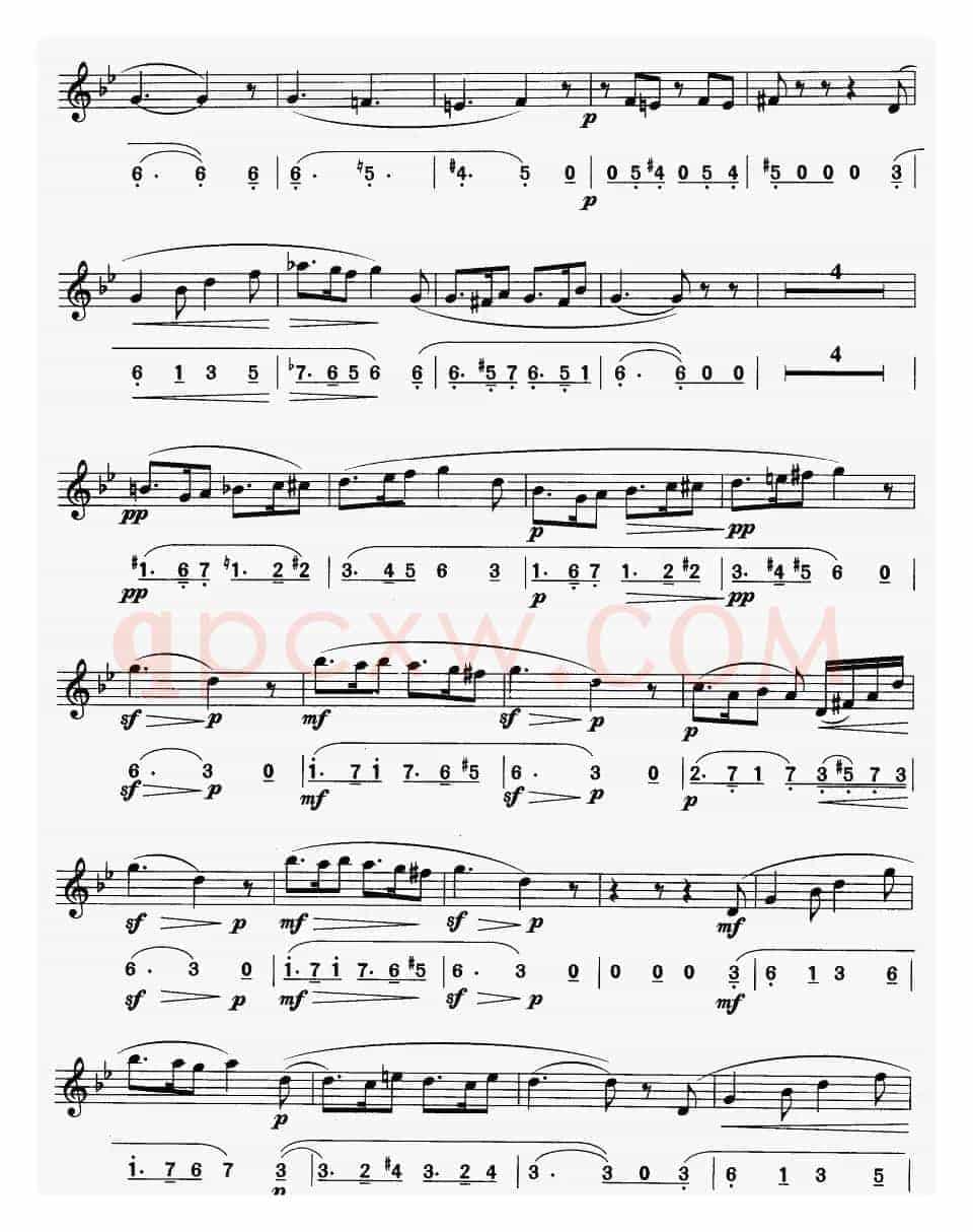 西西里舞曲（线简谱对照版）