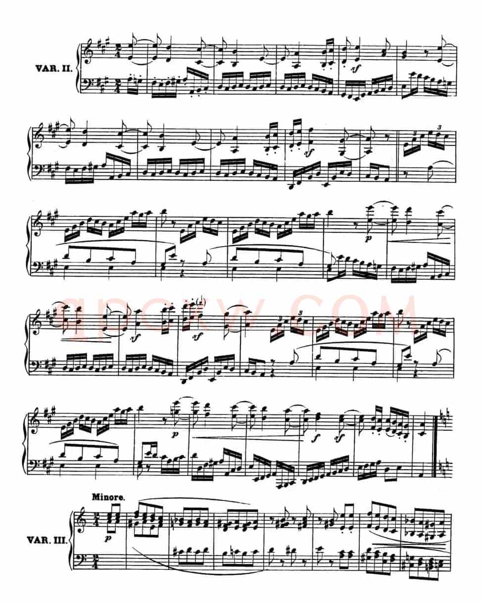 12 Variations on a Dance by Wrantizky WoO 71（伍拉尼茨基舞曲主题变奏曲）