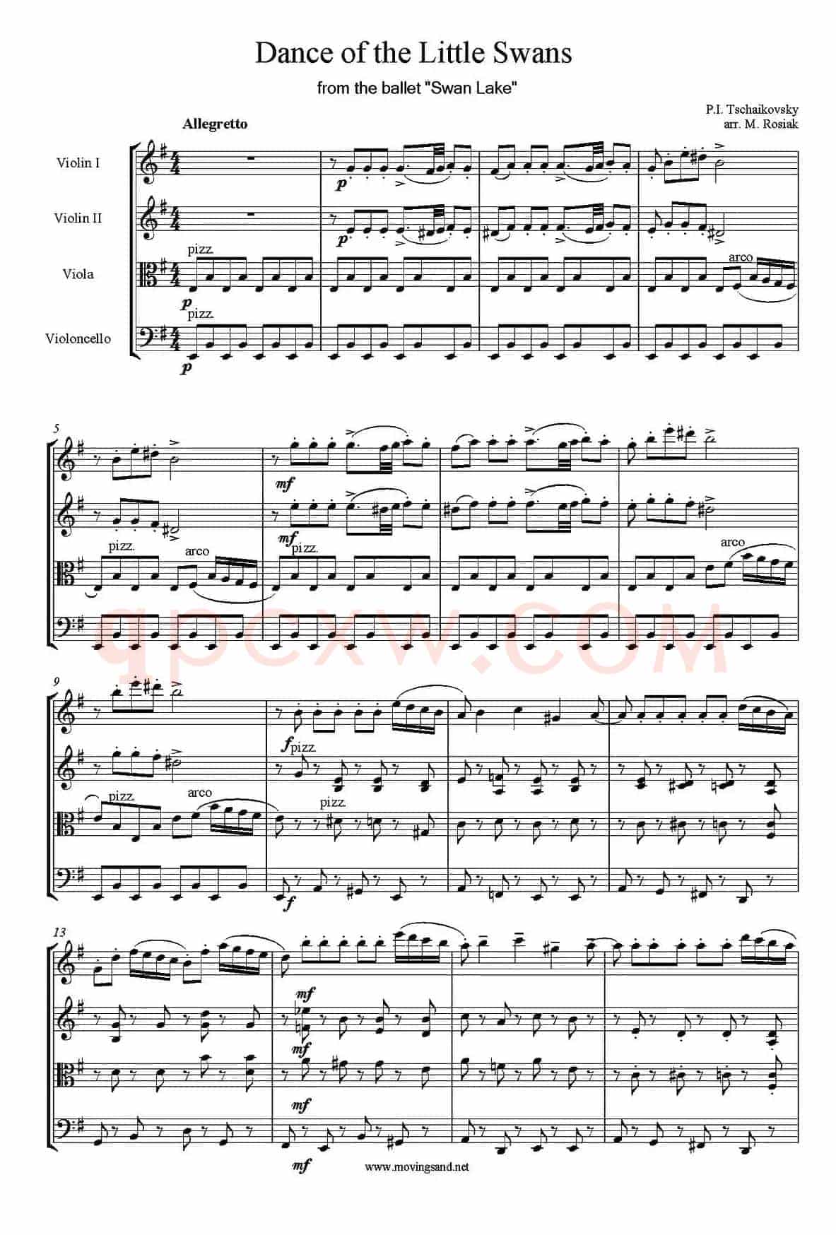 Dance of the Little Swans（四只小天鹅）（弦乐四重奏）