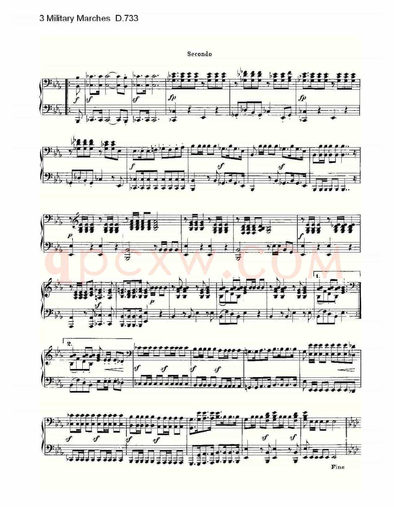 3 Military Marches D.733(3 士兵进行曲 D.733)