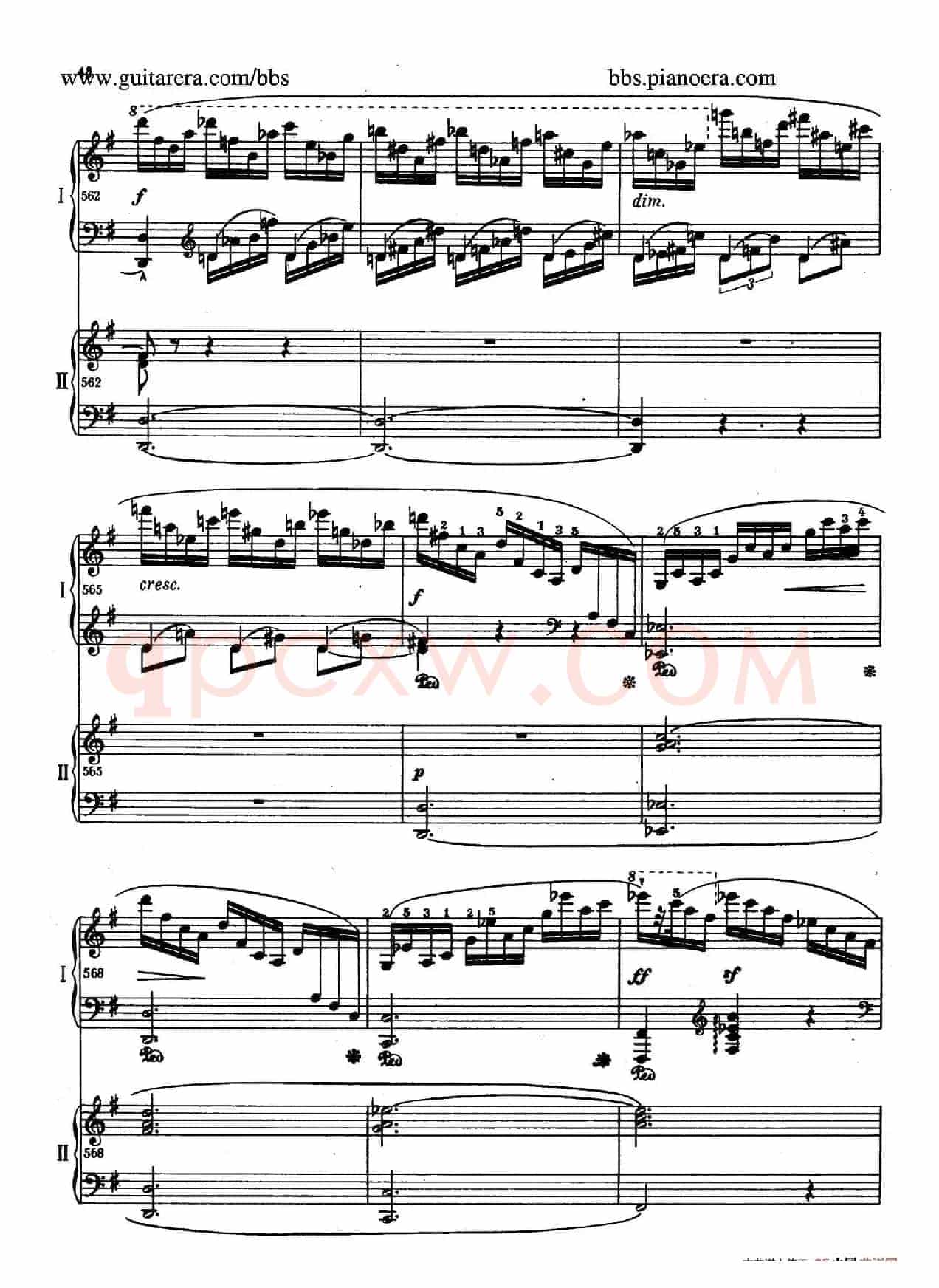 e小调第一钢琴协奏曲 Op.11(双钢琴版·第一乐章)