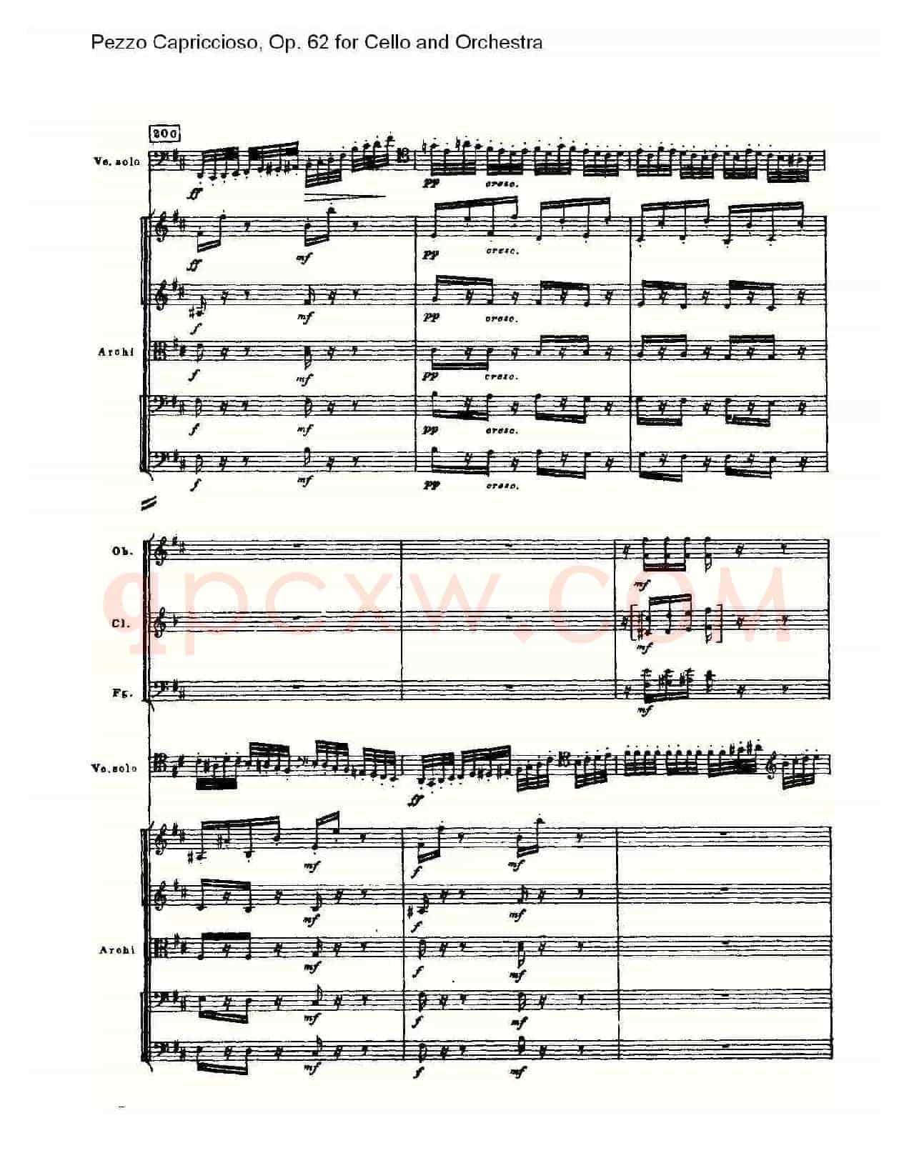 Pezzo Capriccioso, Op.62(大提琴与管弦乐)