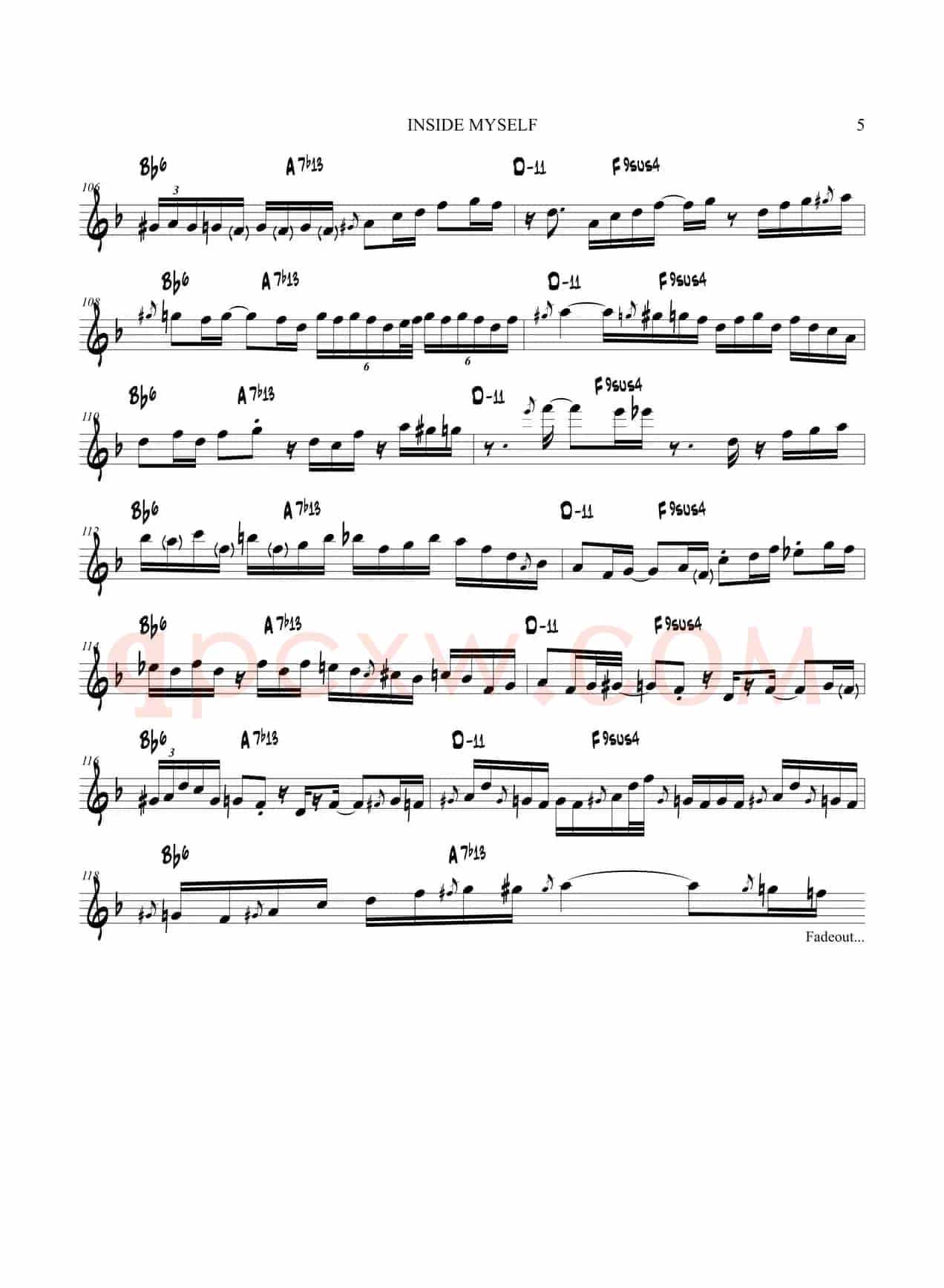 In side My self（高音萨克斯）