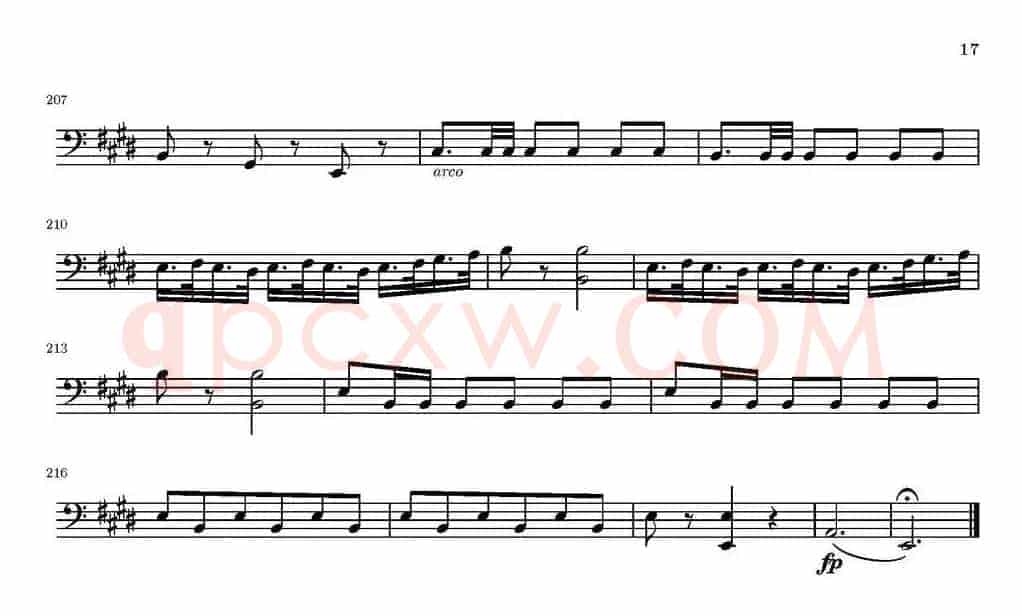 String Quartet nr.18 in E minor（E小调弦乐四重奏）（大提琴分谱）